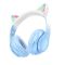 Бездротові накладні навушники HOCO W42 Cat ears BT headphones Crystal Blue (6931474795861)