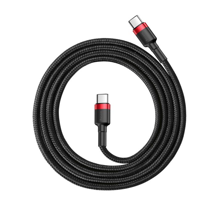 Кабель Baseus Cafule USB Cable Type-C-Type-C 3A 1m Red+Black (CATKLF-G91)