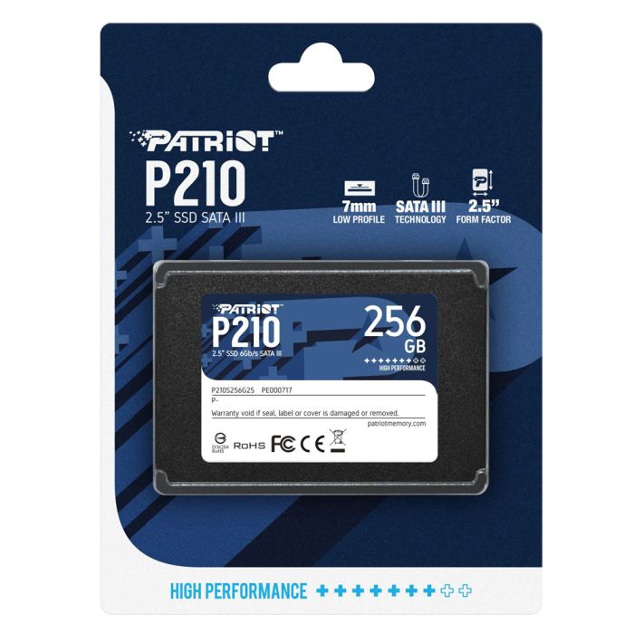 Накопичувач SSD Patriot P210 256GB 2.5" 7mm SATAIII 3D QLC (P210S256G25)