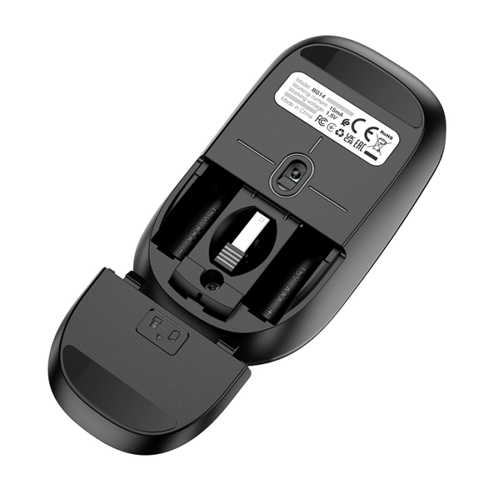 Маніпулятор миша BOROFONE BG14 Planet 2.4G business wireless mouse Black (6941991113376)