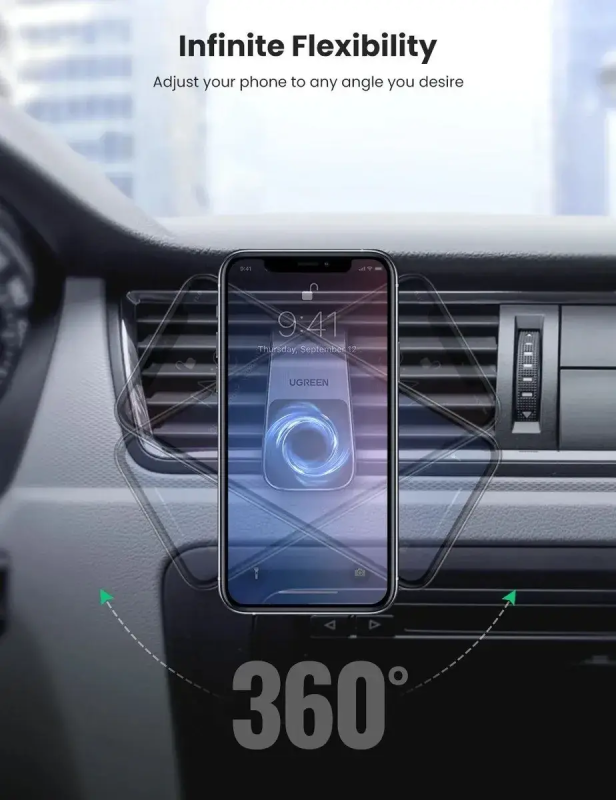 Автотримач для телефона UGREEN LP290 Waterfall Magnetic Phone Holder (UGR-80712B)