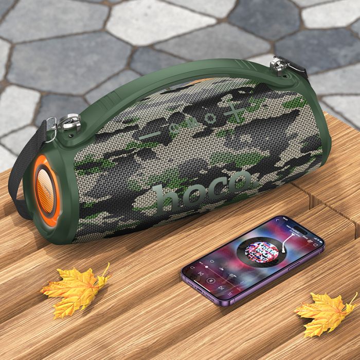 Портативна колонка HOCO HA4 Surge outdoor BT speaker Camouflage Green (6942007612272)