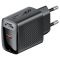 Мережевий зарядний пристрій ACEFAST A102 PD30W GaN single USB-C charger (EU) Black (6974316283287)