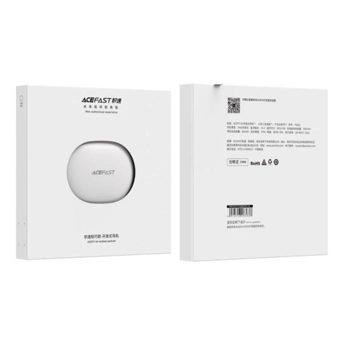 Бездротові навушники TWS ACEFAST FA002 ACEFIT Air wireless earbuds, ENC, IP54, White (6974316283638)