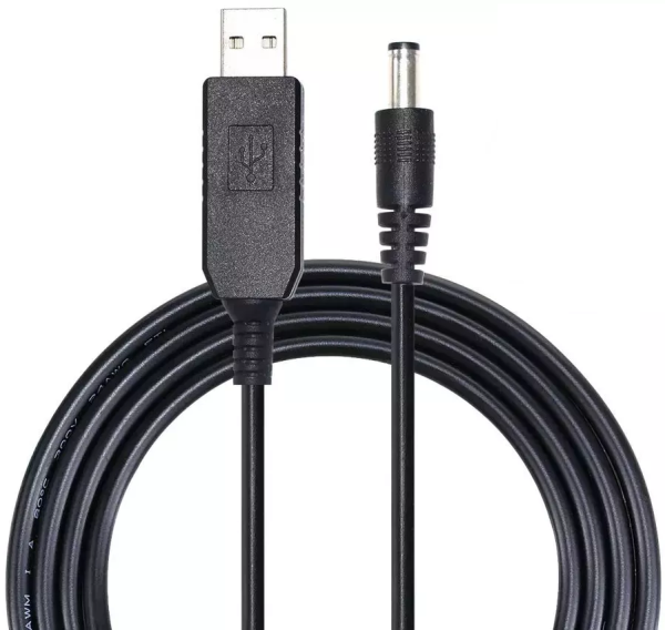 Кабель живлення для роутера USB-DC 5v-9v (1m) (USBDC59)