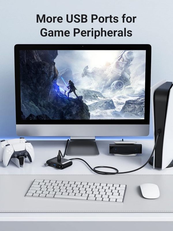 USB-хаб UGREEN CR113 USB 3.0 Hub  1m (Black) (UGR-20291) (UGR-20291)