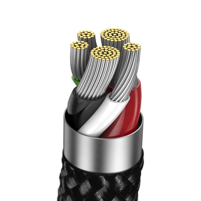 Кабель Baseus Explorer Series Auto Power-Off Fast Charging Data Cable Type-C to IP 20W 1m Black (CATS000001)