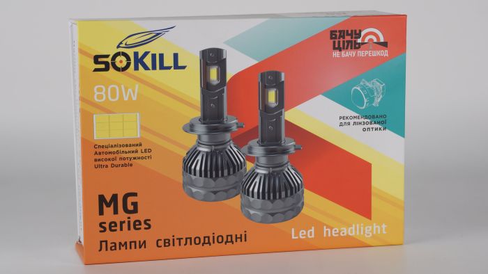 LED лампи автомобільні SoKill MG HB3(9005) 80W 9-32V 6К LED к-т.