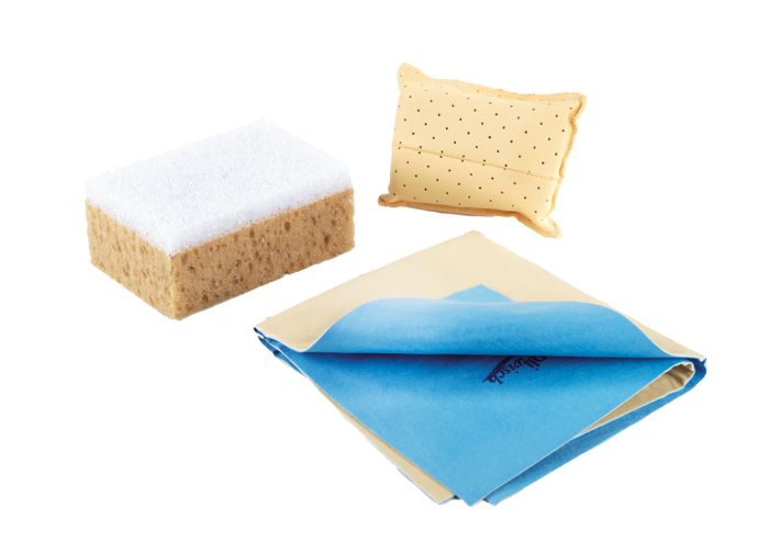 Набір для миття авто "Губка, губка замш, серветка" CLEANING KIT