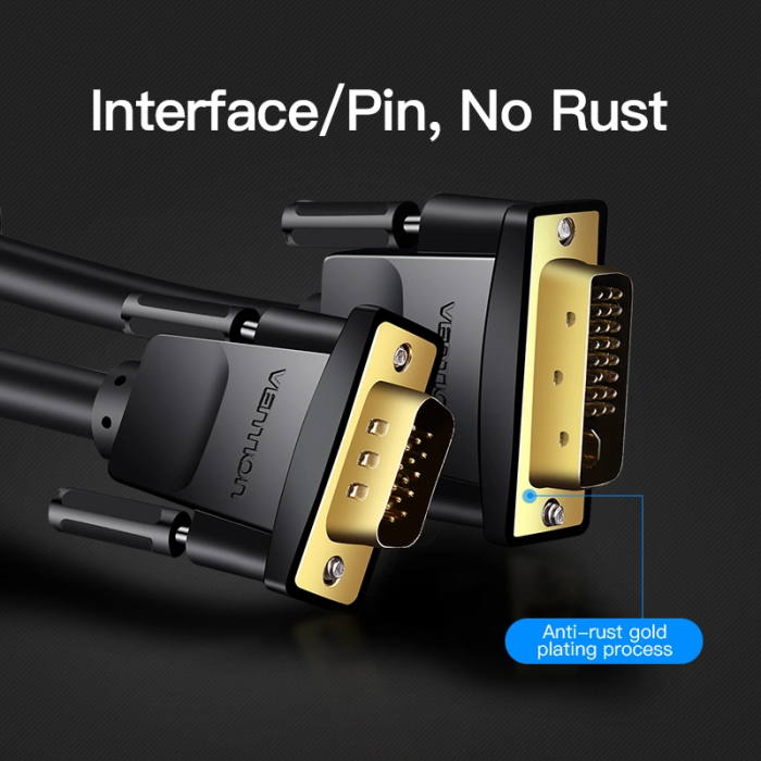 Кабель Vention DVI(24+5) to VGA Cable 3M Black (EACBI) (EACBI)