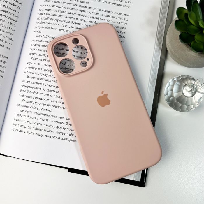Чохол для смартфона Silicone Full Case AA Camera Protect for Apple iPhone 16 Pro 15,Pink Sand (FullAAi16P-15)