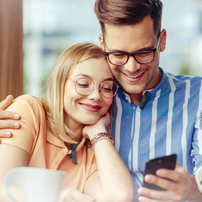 Бездротова мікрофонна система BOROFONE BFK12 Trophy lavalier dual-mic (iP/Type-C) Black (6941991106408)