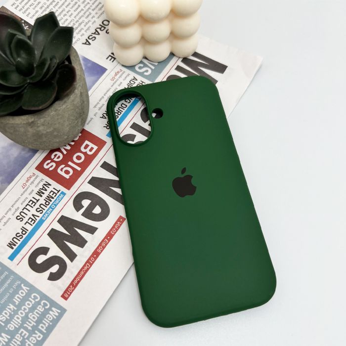 Чохол для смартфона Silicone Full Case AA Open Cam for Apple iPhone 16 31,Dark Green (FullOpenAAi16-31)