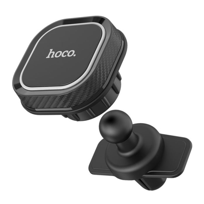 Автотримач для телефона HOCO CA52 Intelligent air outlet in-car holder Black+Gray (6931474707529)