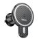 Автотримач для телефона з БЗП HOCO CA85 Ultra-fast magnetic wireless charging car holder Black (6931474745484)