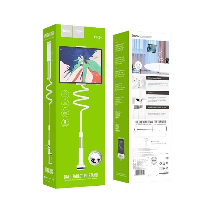 Тримач для телефона HOCO PH24 Balu tablet PC stand Silver+White (6931474719423)