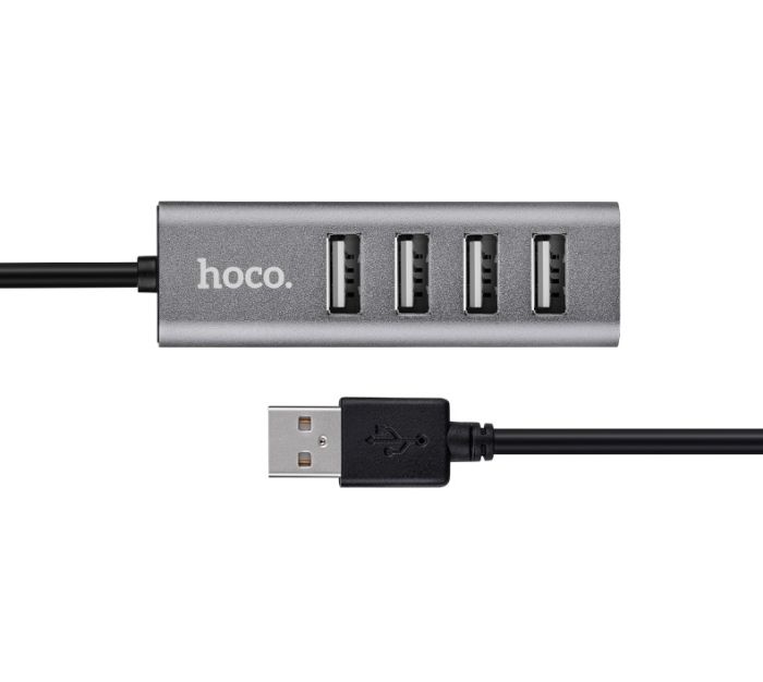 USB-хаб HOCO HB1 4USB Line machine Tarnish (6957531038139)