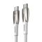 Кабель Baseus Glimmer Series Fast Charging Data Cable Type-C to Type-C 100W 1m White (CADH000702)