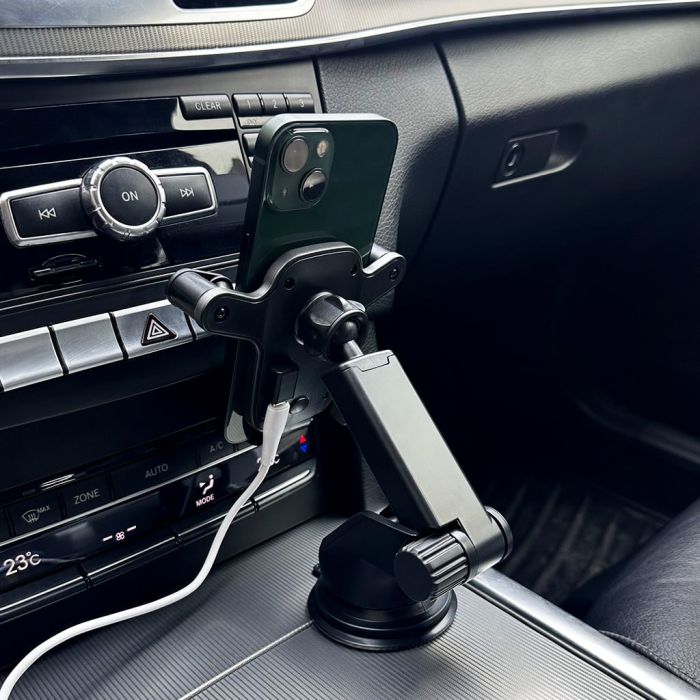 Автотримач для телефона з БЗП WUW-Z30 Black (6972573336265)