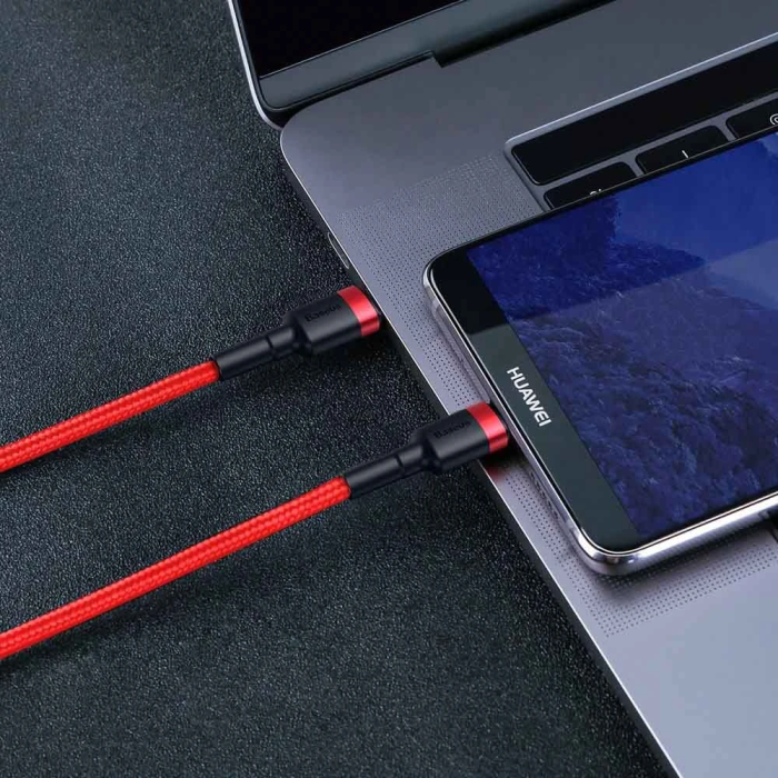 Кабель Baseus Cafule USB Cable Type-C-Type-C 3A 1m Red (CATKLF-G09)