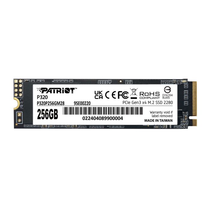 Накопичувач SSD M.2 Patriot P320 256GB NVMe 2280 Gen3.0 x4 3D TLC (P320P256GM28)
