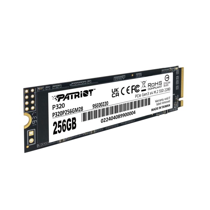 Накопичувач SSD M.2 Patriot P320 256GB NVMe 2280 Gen3.0 x4 3D TLC (P320P256GM28)