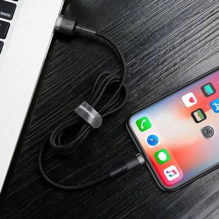 Кабель Baseus Cafule Cable USB For Lightning 1.5A 2m Gray+Black (CALKLF-CG1)
