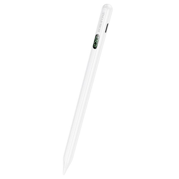 Стилус BOROFONE BG101 Active capacitive pen with digital display pad dedicated White (6941991115974)