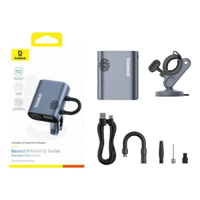 Автомобільний насос Baseus PrimeTrip Series Portable Bike Pump Cosmic Black (C11169000121-00)