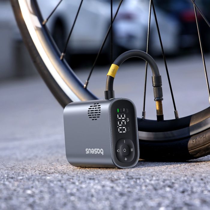 Автомобільний насос Baseus PrimeTrip Series Portable Bike Pump Cosmic Black (C11169000121-00)