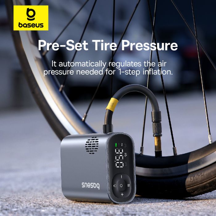 Автомобільний насос Baseus PrimeTrip Series Portable Bike Pump Cosmic Black (C11169000121-00)