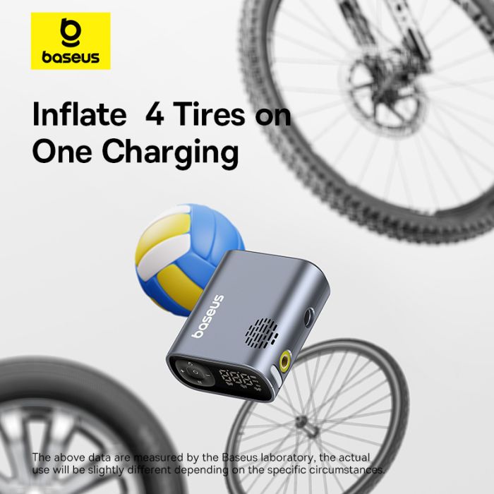 Автомобільний насос Baseus PrimeTrip Series Portable Bike Pump Cosmic Black (C11169000121-00)