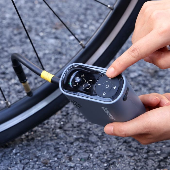 Автомобільний насос Baseus PrimeTrip Series Portable Bike Pump Cosmic Black (C11169000121-00)
