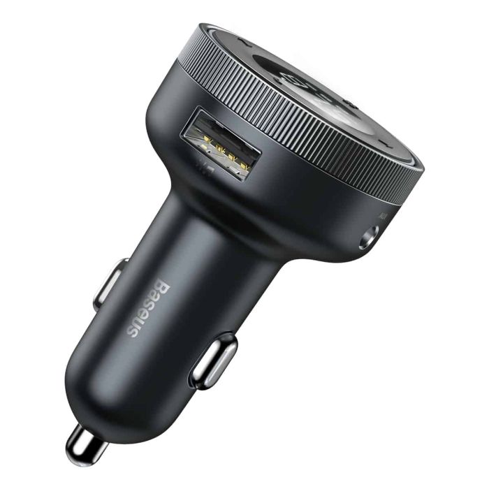 АЗП з FM-модулятором Baseus Enjoy Car Wireless MP3 Charger (Wireless 5.0+5V/3.4A) Black (CCLH-01)