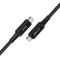 Кабель ACEFAST C4-03 Type-C to Type-C 5A, 100W, 2m, nylon, zinc connectors, Black (6974316280996)