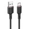 Кабель ACEFAST C2-04 USB to Type-C 3A, 1.2m, silicone, zinc connectors, Black (6974316280767)