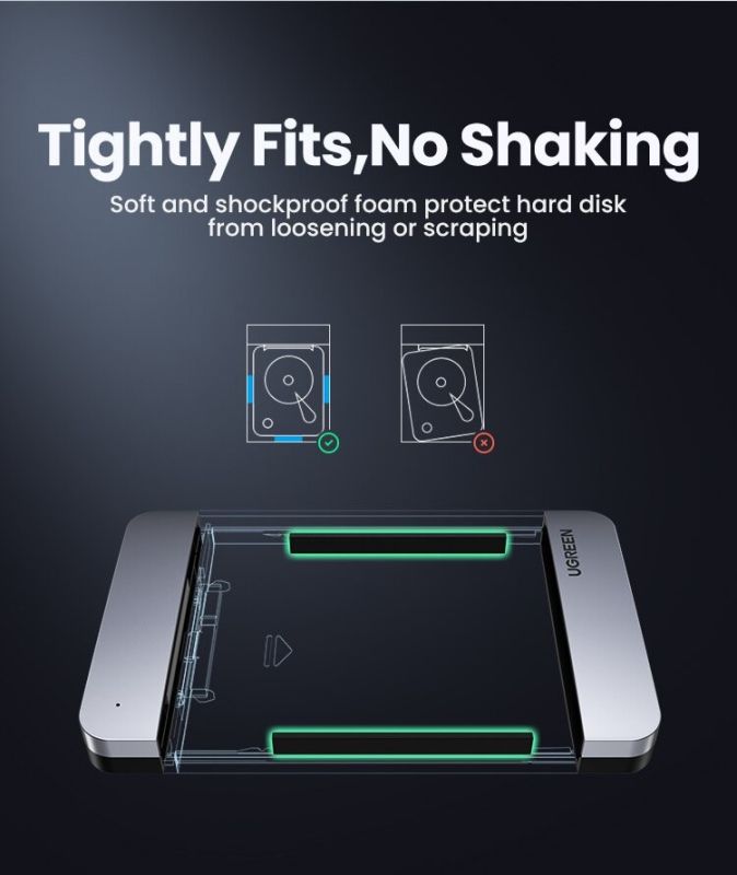 Зовнішня кишеня для накопичувача UGREEN CM300 2.5-Inch SATA External Hard Drive Enclosure(UGR-70499) (UGR-70499)