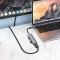 USB-хаб HOCO HB28 Type-C multi-function converter(HDTV+USB3.0+USB2.0+SD+TF+PD) Metal Gray (6931474769336)