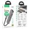 USB-хаб HOCO HB28 Type-C multi-function converter(HDTV+USB3.0+USB2.0+SD+TF+PD) Metal Gray (6931474769336)