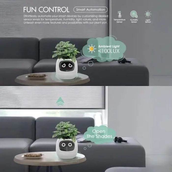 Інтерактивний розумний горщик для рослин Ivy Smart Planter Tuya AI, Pink (ISPTAP)