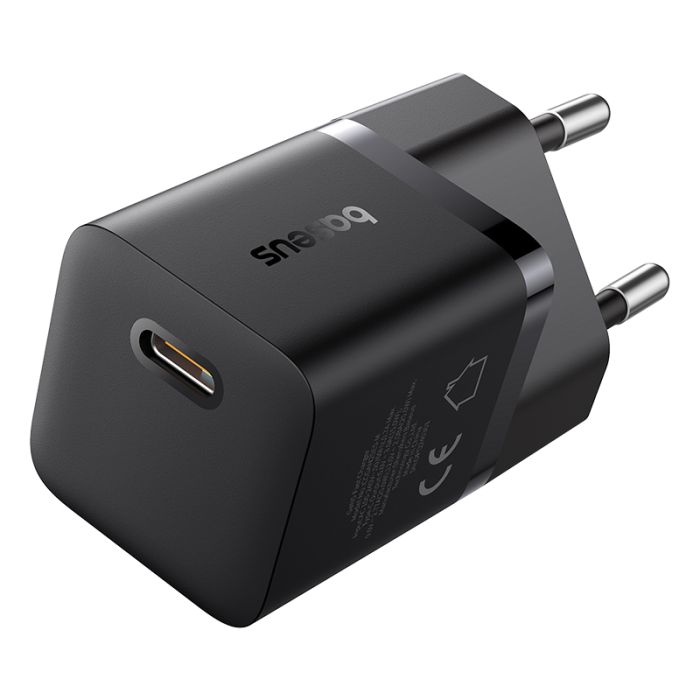 Мережевий зарядний пристрій Baseus GaN5 Fast Charger (mini) 1C 25W EU Cluster Black (P10110909113-00)