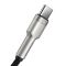 Кабель Baseus Cafule Series Metal Data Cable USB to Type-C 66W 0.25m Black (CAKF000001)