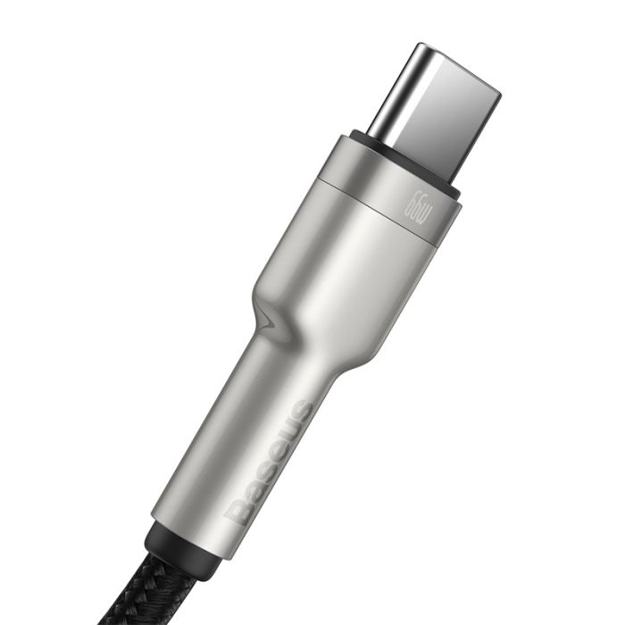 Кабель Baseus Cafule Series Metal Data Cable USB to Type-C 66W 0.25m Black (CAKF000001)