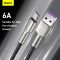 Кабель Baseus Cafule Series Metal Data Cable USB to Type-C 66W 0.25m Black (CAKF000001)