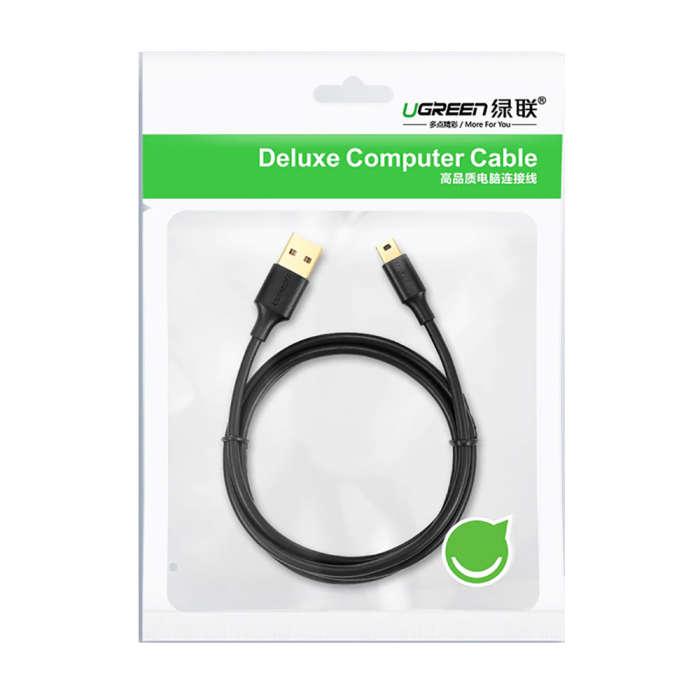 Кабель UGREEN USB 2.0 A Male to Mini 5 Pin Male Cable 3m (Black) (UGR-10386)