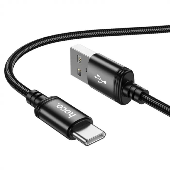 Кабель HOCO X91 Radiance charging data cable for Type-C(L=3M) Black (6931474788726)