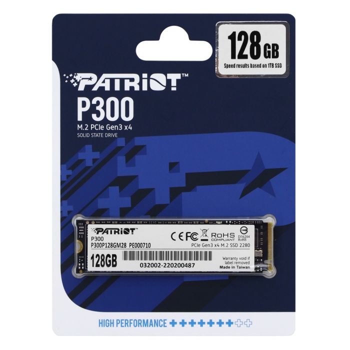 Накопичувач SSD M.2 Patriot P300 128GB NVMe 2280 PCIe 3.0 3D TLC (P300P128GM28)