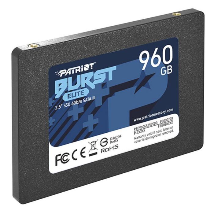 Накопичувач SSD Patriot Burst Elite 960GB 2.5" 7mm SATAIII TLC 3D (PBE960GS25SSDR)