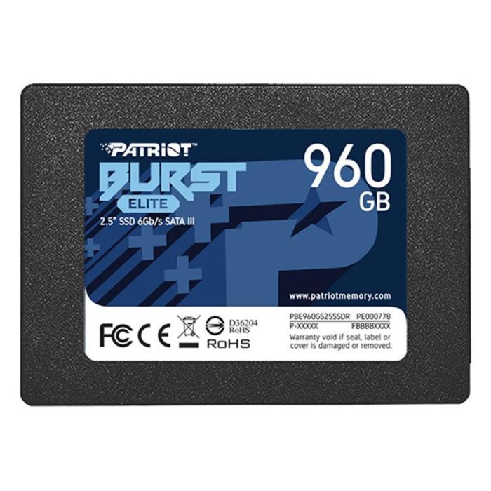Накопичувач SSD Patriot Burst Elite 960GB 2.5" 7mm SATAIII TLC 3D (PBE960GS25SSDR)