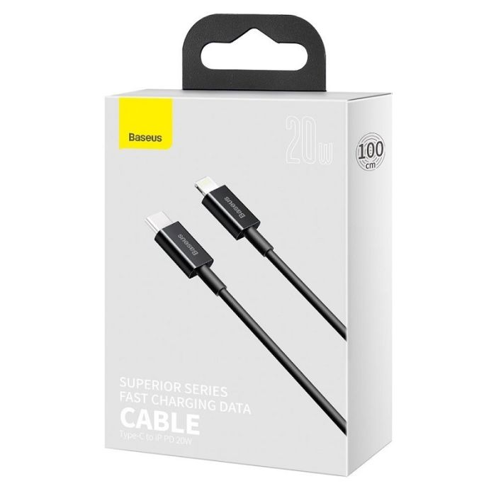 Кабель Baseus Superior Series Type-C to IP PD 20W 1m Black (CATLYS-A01)